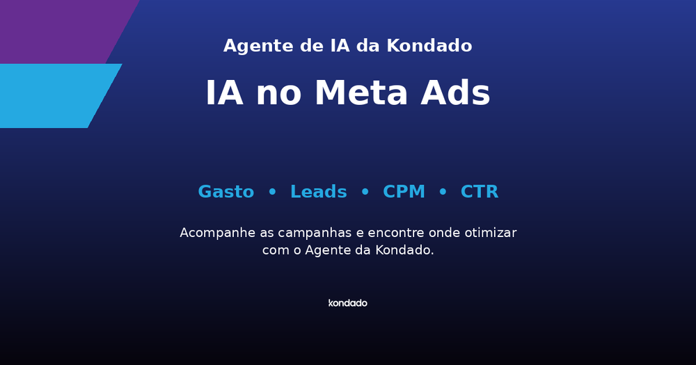 IA no Meta Ads: o Agente de IA da Kondado nas suas campanhas
