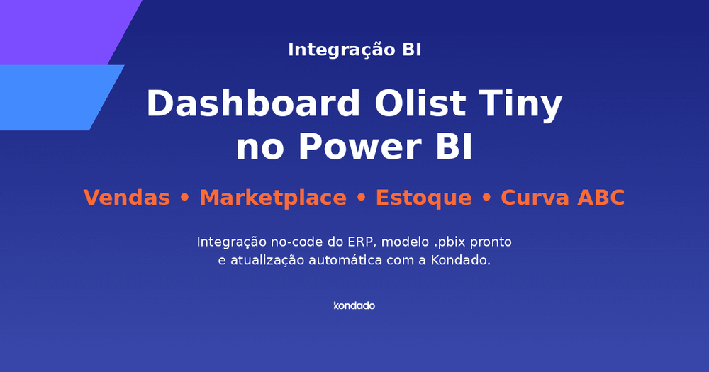 Dashboard Olist Tiny no Power BI: integração + relatório pronto (2026)