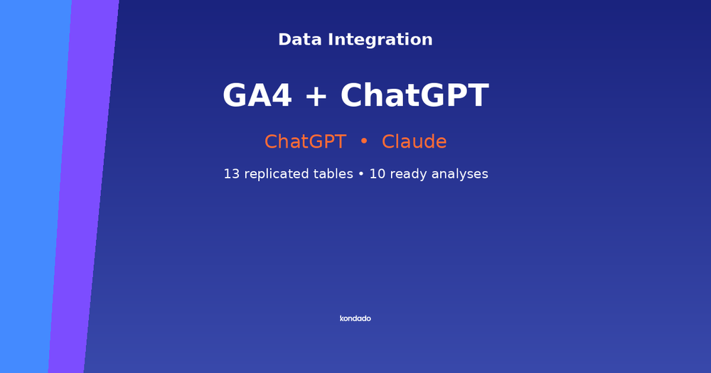 GA4 + ChatGPT: 10 traffic and e-commerce analyses Kondado MCP answers without you opening BigQuery
