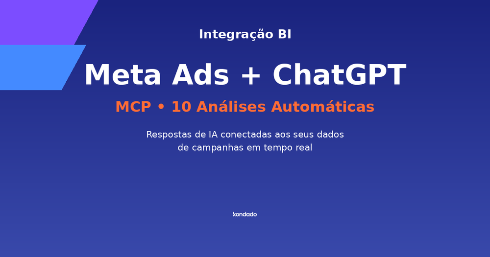 10 análises de Meta Ads que o ChatGPT (ou Claude) responde quando você conecta o MCP da Kondado