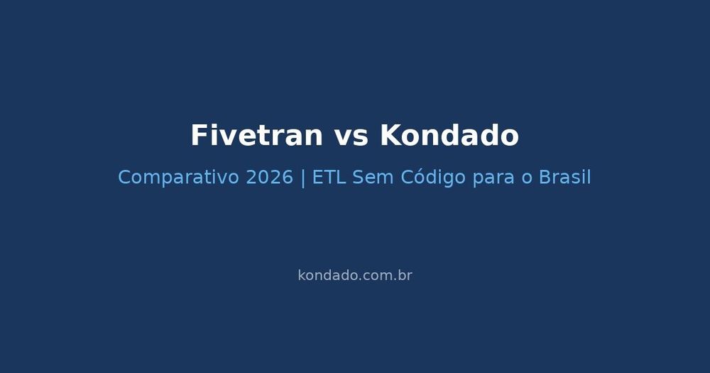 Fivetran vs Kondado: Comparativo 2026 | ETL Sem Código para o Brasil