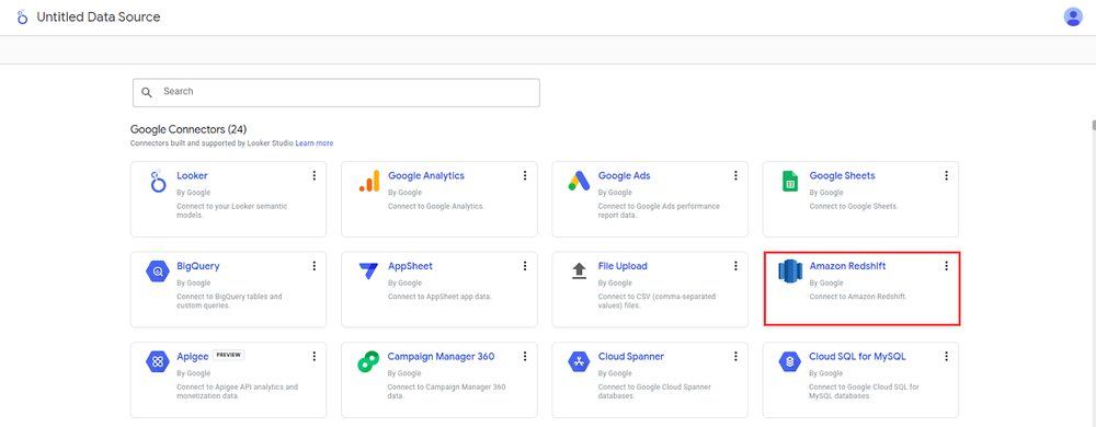 Connecting Amazon Redshift to Looker Studio