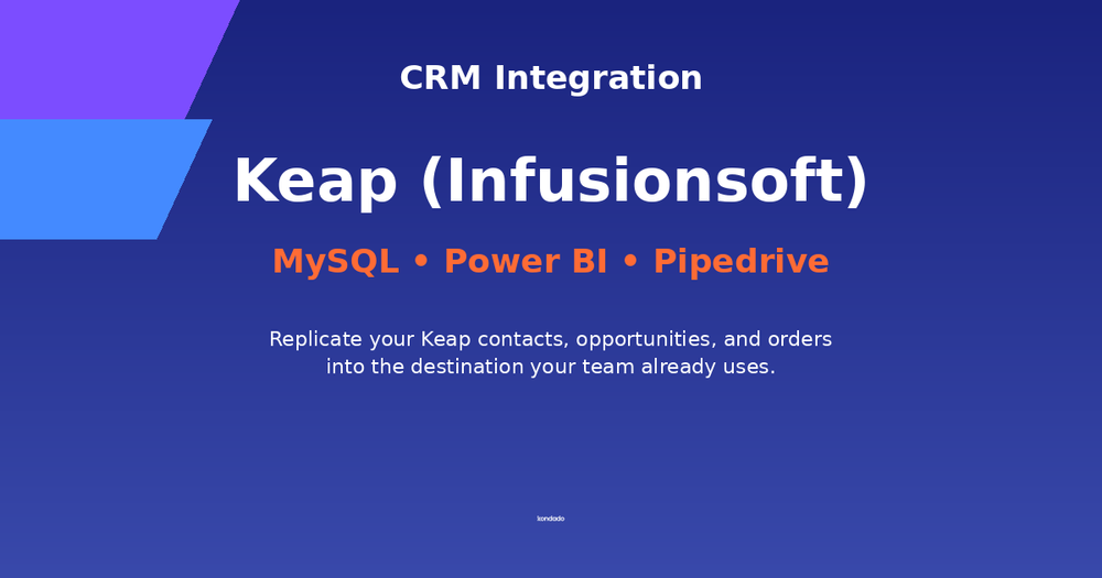 How to Integrate Keap (Infusionsoft) with MySQL, Power BI, and Pipedrive: 2026 Recipe