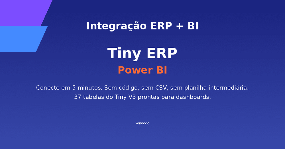 Como Conectar Tiny ERP ao Power BI em 5 Minutos [2026]