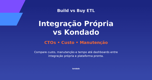Integração Própria vs Kondado: Guia de Decisão para CTOs e Gestores (Custo, Manutenção e Dashboards Prontos)