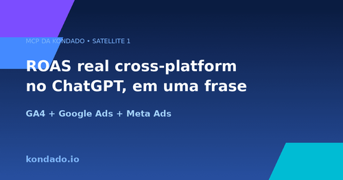 ROAS real cross-platform: como pedir pro ChatGPT comparar GA4, Google Ads e Meta Ads via MCP