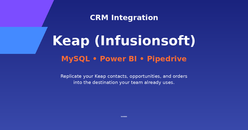 How to Integrate Keap (Infusionsoft) with MySQL, Power BI, and Pipedrive: 2026 Recipe